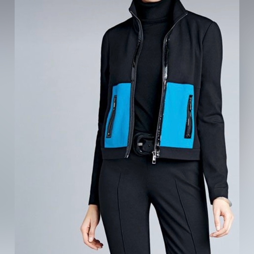 Per Se size 4 Jacket & coordinating size S turtleneck with ruching on sides